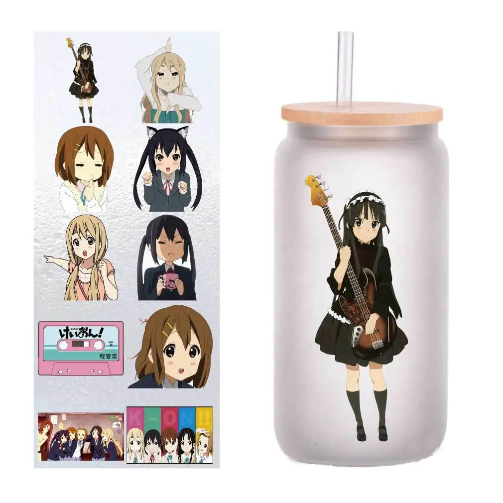 

10 шт./упак., красивая девушка с героями мультфильмов Хирасава Юи, УФ-переводная наклейка, хрустальная этикетка, наклейка на чашку, по индивидуальному заказу, четыре дюйма.