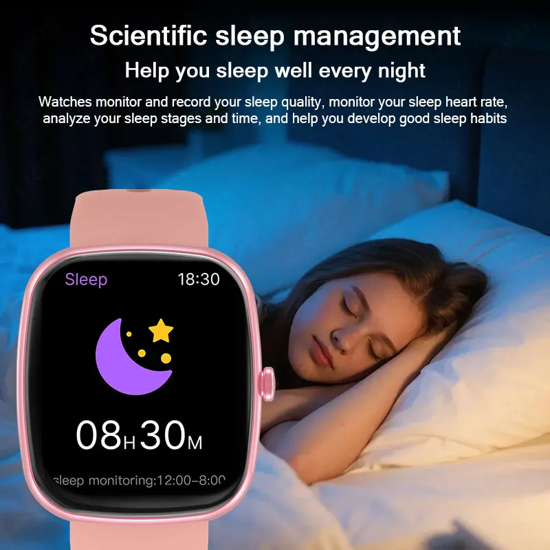 LIGE 2025 جديد ساعة ذكية بلوتوث دعوة رسالة تذكير 24 ساعة مراقبة الصحة ساعة ذكية هدية للرجال النساء Reloj Mujer #5