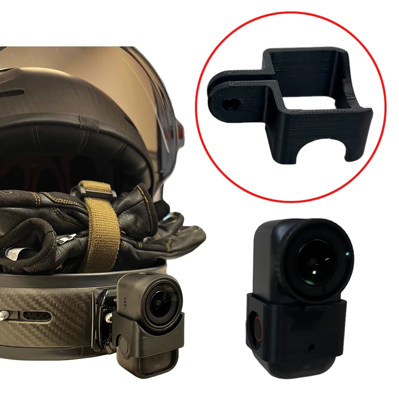 1PCS GoPro-Style Helmet Mount Adapter 3D-Printed Vertical/Portrait Bracket for DJI Osmo Nano Camera Motorcycle Riding Recording
