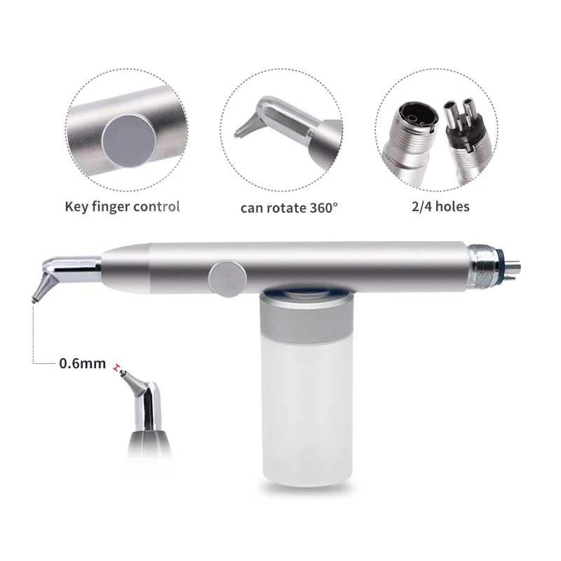 Dental Aluminum Oxide Micro Blaster Air Abrasion Polisher Sandblasting Sandblaster Teeth Whitening Pen With Water 2/4 Hole view 6