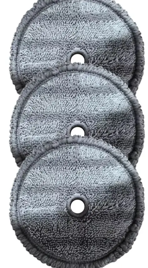 6pcs Microfiber Mop Pads Replacement Cloths For A9 Steam Robot Vacuum Cleaner Wet Dry Mopping Accessories Gray 14.5cm