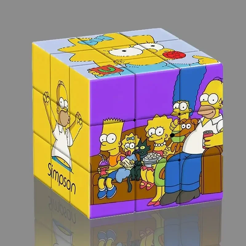 New The Simpsons Third-order Creative Magic Cube Cartoon Animation Puzzle Magic Cube Children Decompression Educational Toys