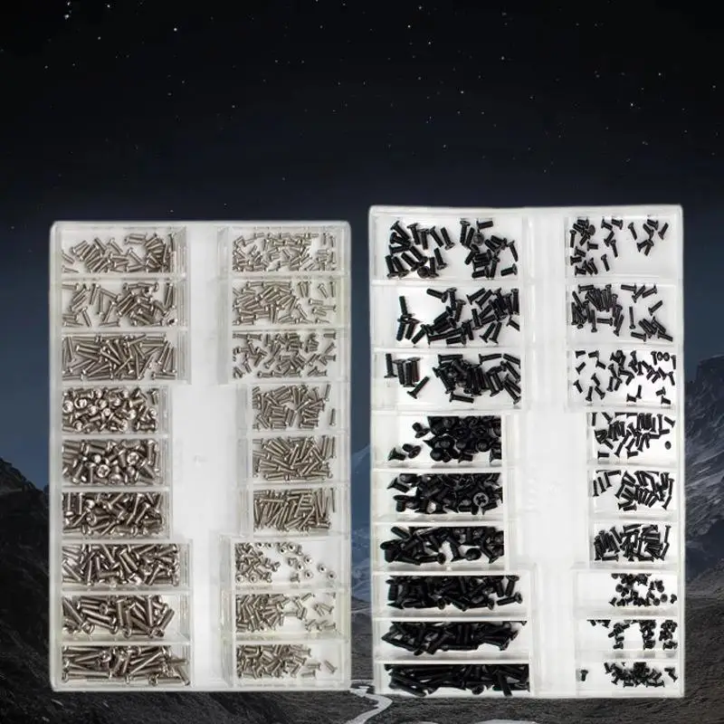 HOT! 1 Set Watch Screw Box 18 Types Screws Kit Mini Flat Head Screw For Phone Tablet Camera Lens Laptop Repair Accessories