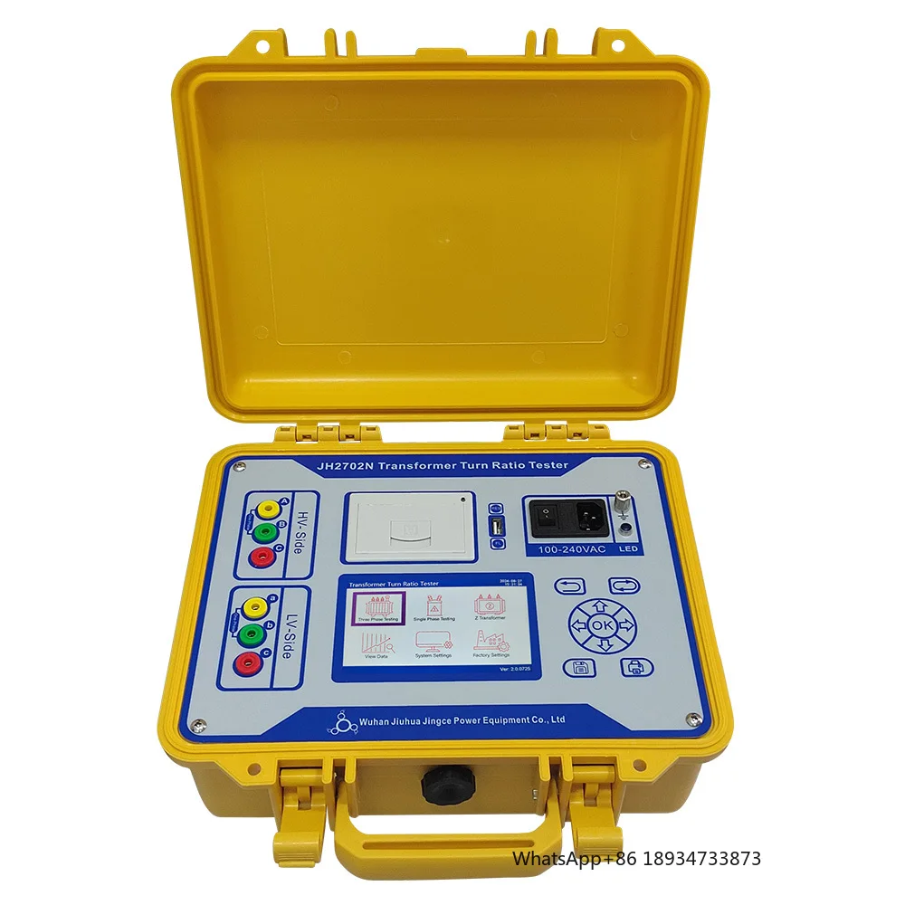 

2702N трехфазный трансформаторный измеритель TTR, английский/испанский/русский тестер соотношения поворотов, CT HV PT, групповой тестер для тестирования оборудования