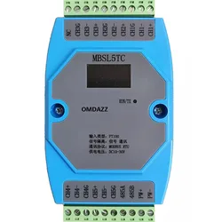 5-channel PT100 Temperature Acquisition Module via Isolated RS485 Interface Modbus RTU with 5-channel 24-bit ADC