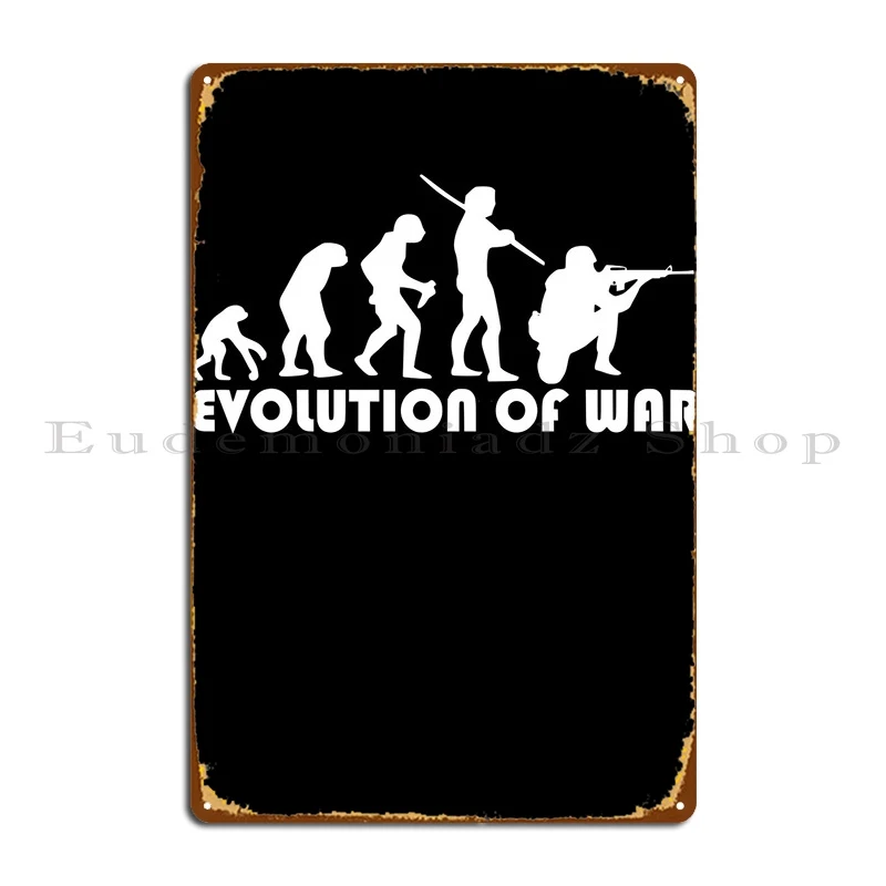 War Evolution Metal Sign Poster Decoration Pub Designing Bar Tin Sign Poster