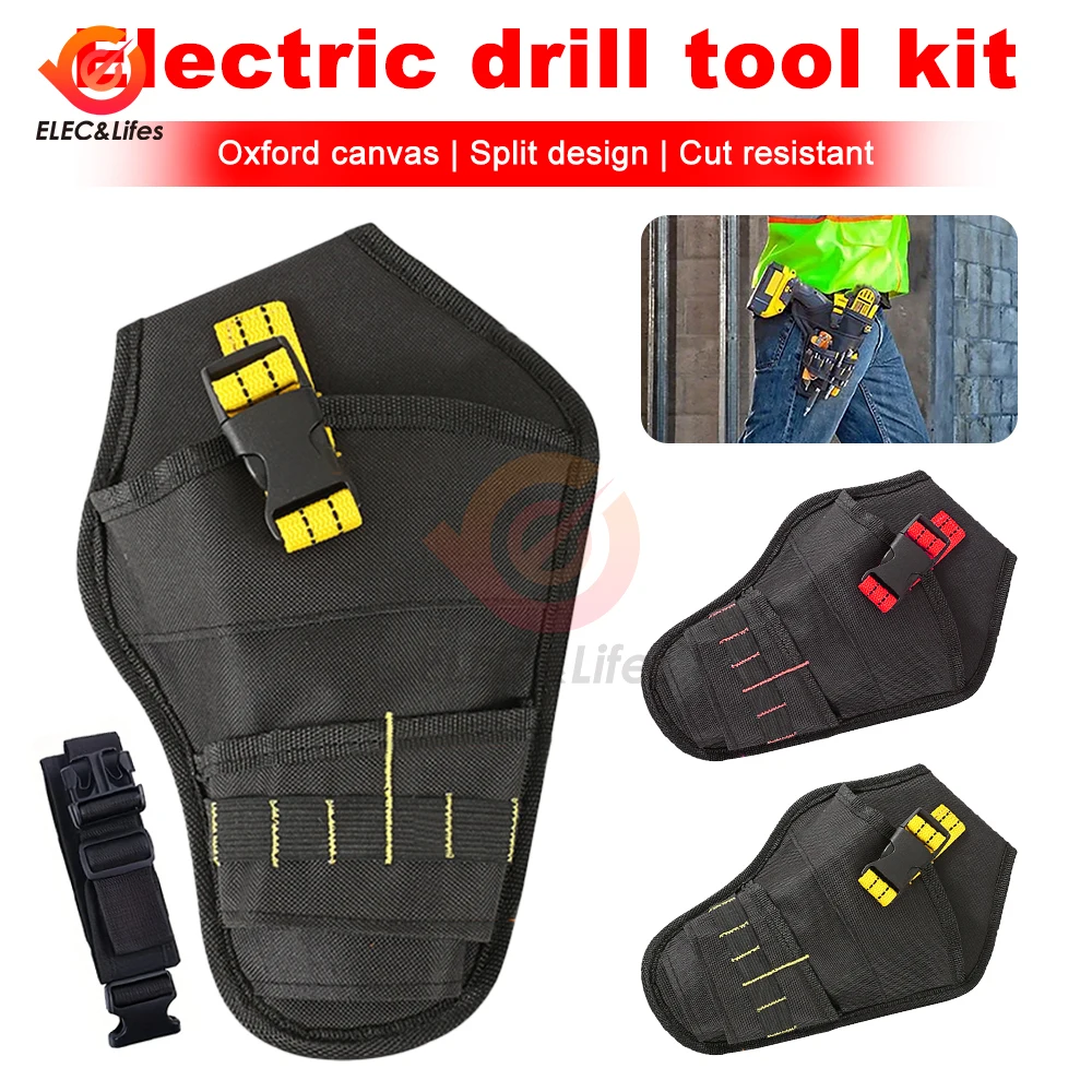 Multifunctional Tool Storage Bag Pouch Belt Electrician Toolkit Drill Waist Bag Wrench Screwdriver Hardware Tool Bags Organizer