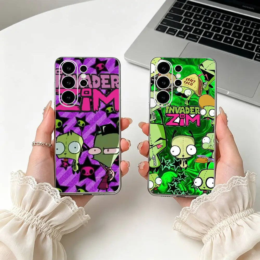Madness-s Invader Z-Zim Gir-ES Phone Case For Samsung S25,Ultra,S24,S21,S22,S23,S30,S20,Plus,Fe,Lite Transparent Cover