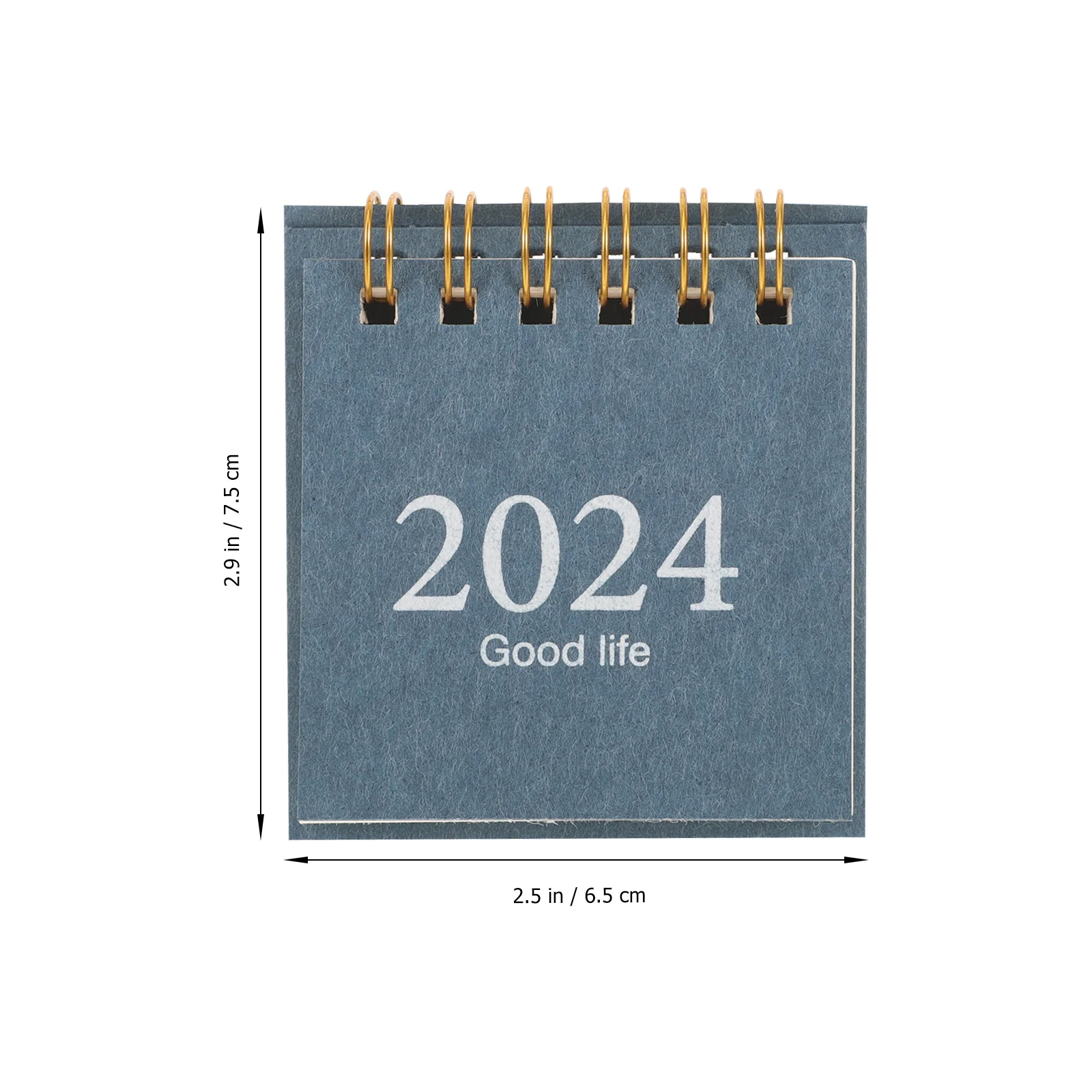 

2 шт. мини-настольный календарь 2024 спиральная подставка плотная бумага ежемесячный планировщик ежедневное расписание офисный домашний мини-настольный календарь
