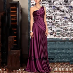 Diagonal shoulder party dress for women, elegant and luxurious evening dress for women, 2024 satin official evening dress, dance