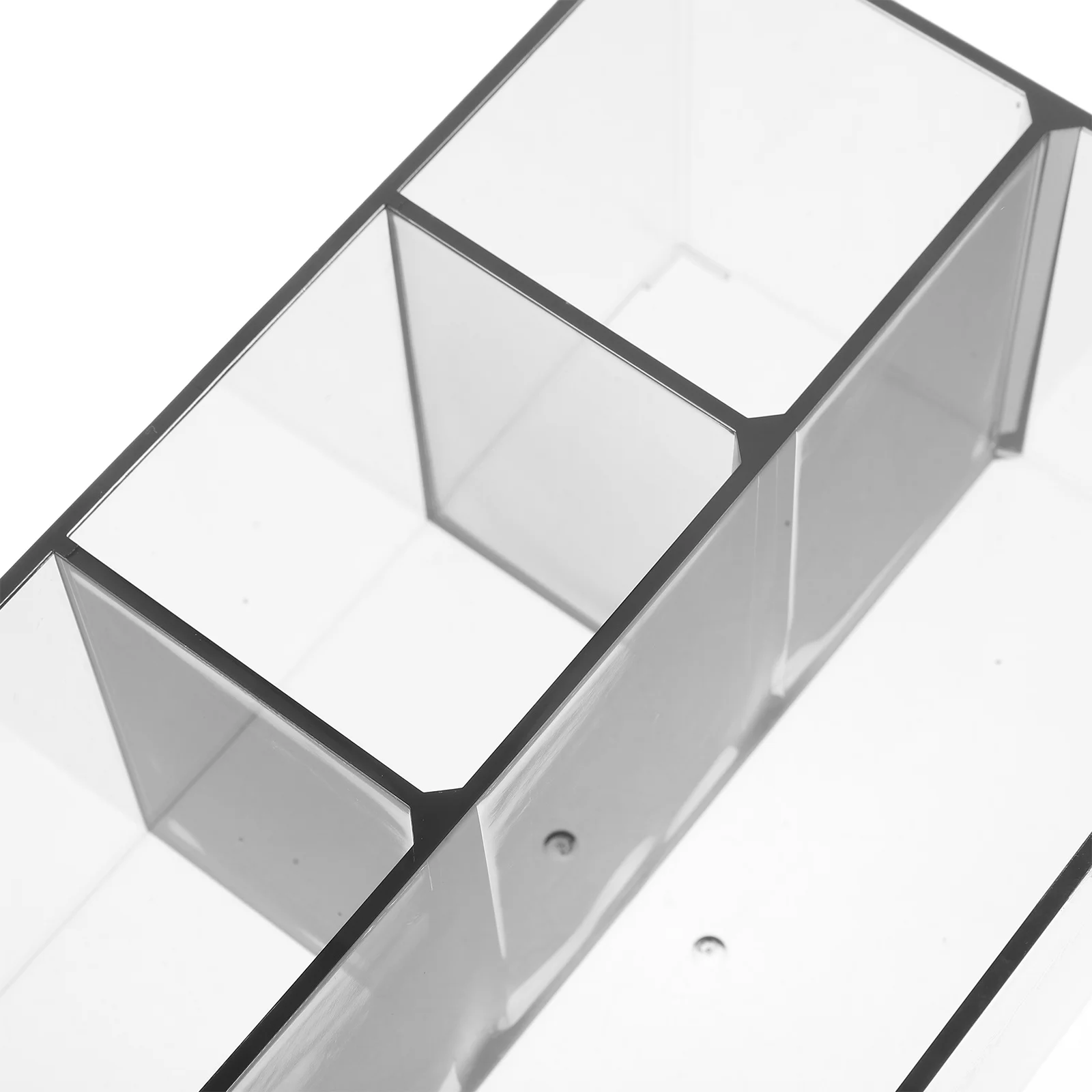 

4-Section Acrylic Makeup Brush Holder Desktop Storage for Cosmetics Pencils Eyebrow Tools Organizers Countertop Beauty Desk