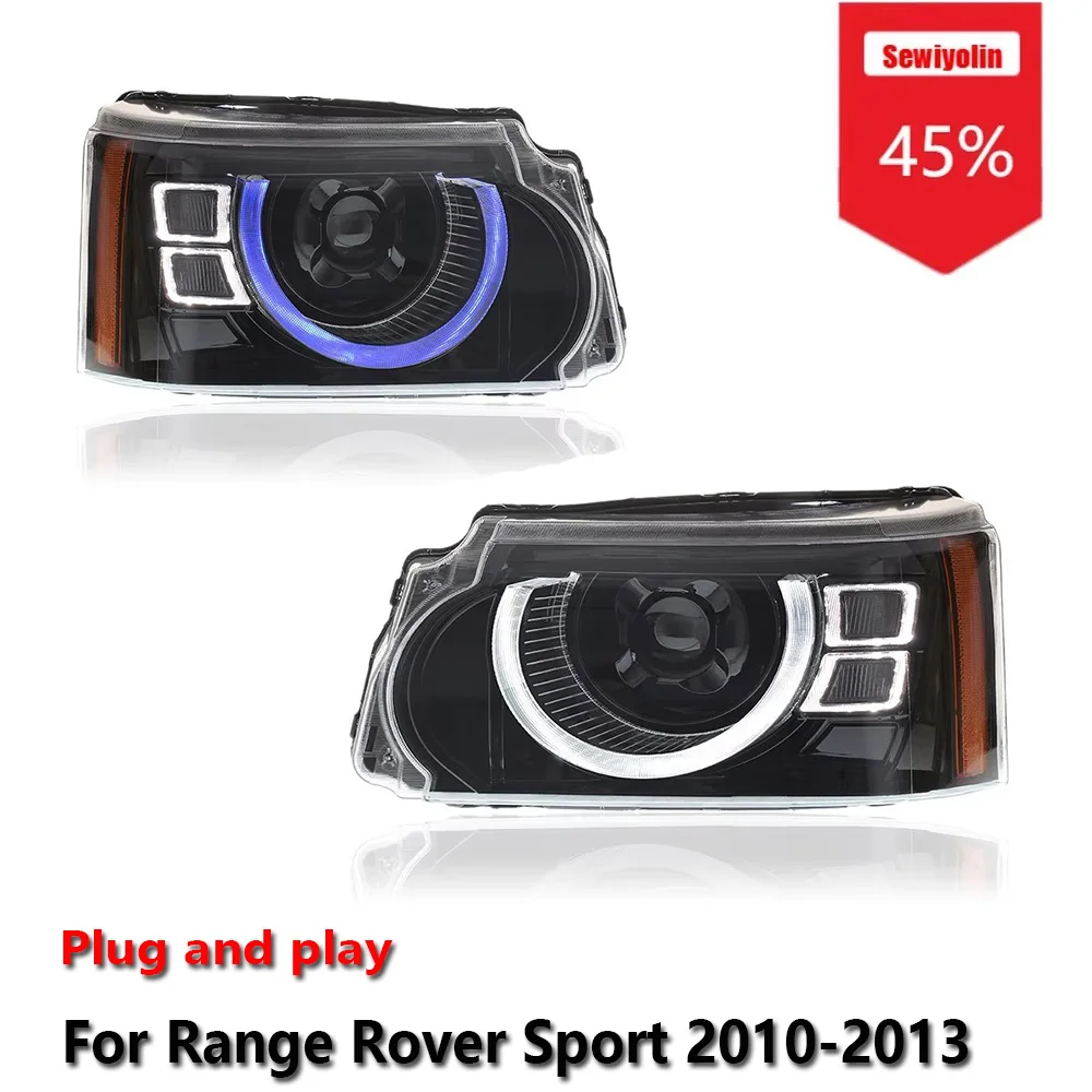 

Sewiyolin автомобильные светодиодные фары аксессуары для Range Rover Sport 2010-2013 TDV6 DRL тормозной указатель поворота Plug and Play