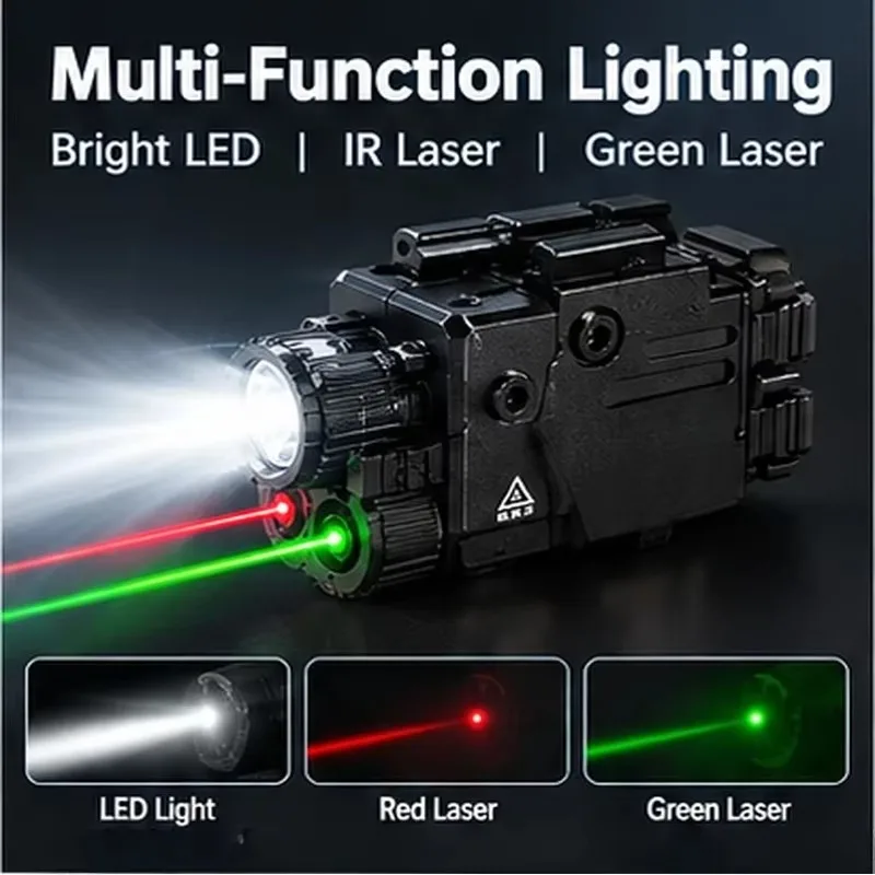 Alloy Model Bracket Flashlight, Adjustable Metal Infrared & Green Locator, Hobby Model Decor Light Accessory