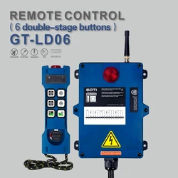 GT-LD06 Industrial Radio Wireless Crane Hoist Remote Control Switch 6 Channel Replace UTING F24-6D F26-C3 TELEcontrol