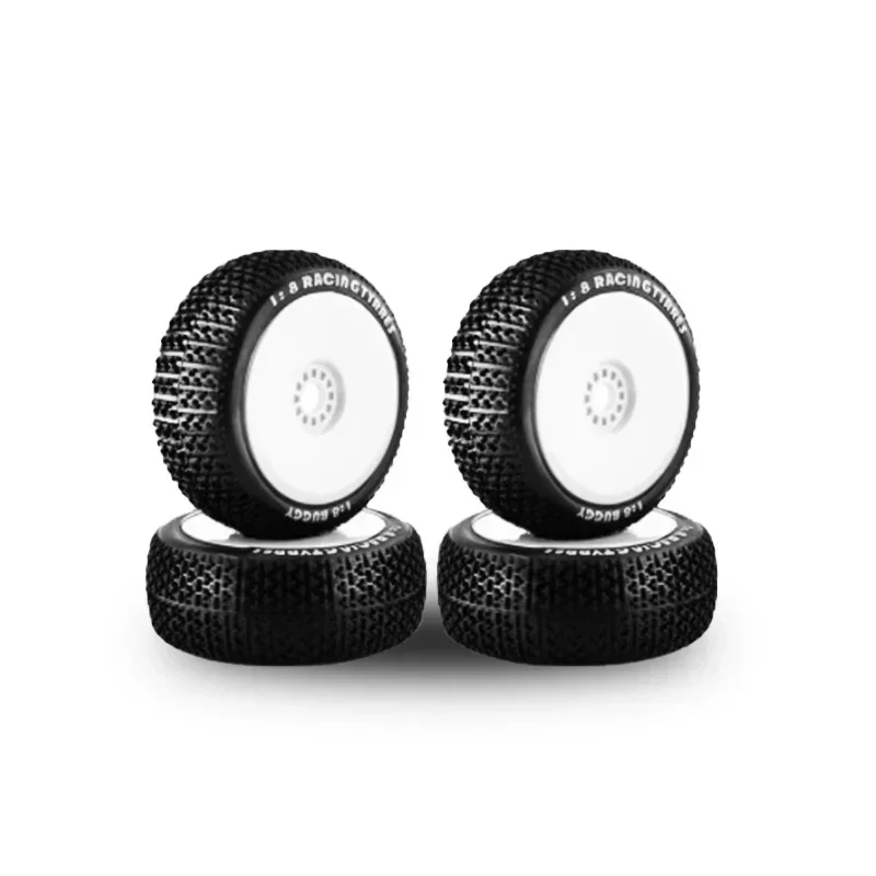 Pneus Buggy Nitro tout-terrain 1/8 4WD, jantes hexagonales de 17mm pour voiture RC à échelle 1:8 HSP HPI Kyosho ZD Hongnuo Redcat Trxs, 4 pièces