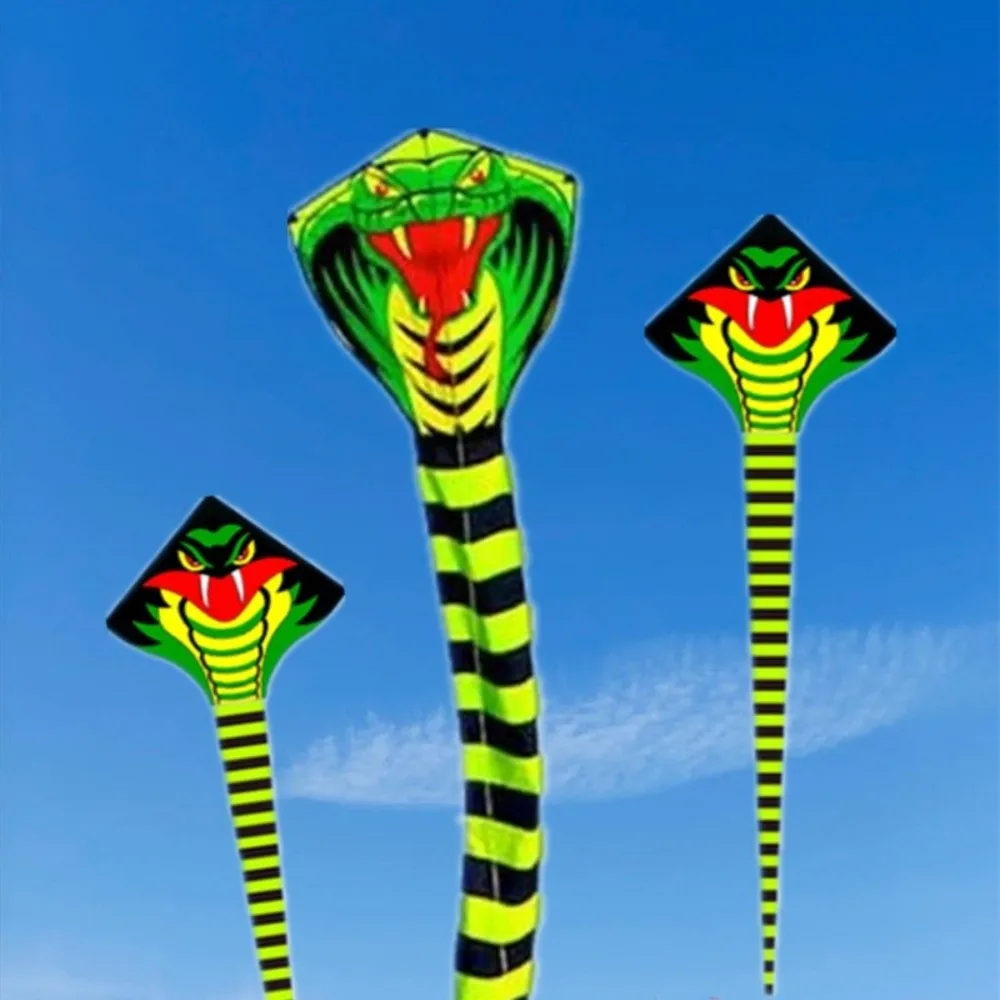 Gemakkelijk te vliegen 10M Snake Kite Snake Power Goed Flying 10M Cobra Kite Long Tail 100 Meter Kite String Kindervlieger