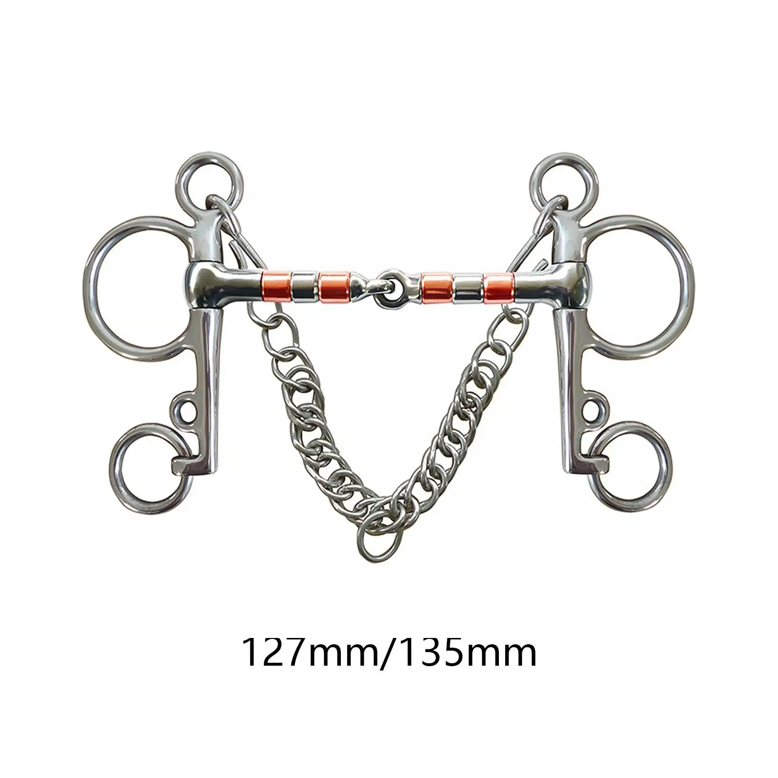 ม้าบิตปากบิตกลางแจ้งอุปกรณ์เสริมม้าแหวนหลวม Snaffle Walking Horse Bit ม้าเคี้ยวบิตโลหะ Horse Snaffle บิต