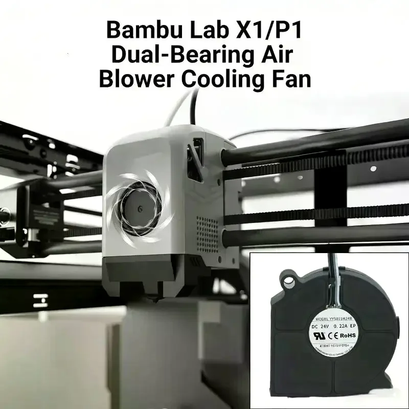 

1Pcs 5015 Blower Fan 2510 Mini Fan 5V 15000 Rpm/min With Cable 3d Printer Accessories X1 P1P P1S For Bamboo Lab