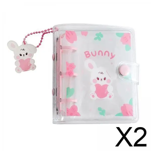 

2x Cute Mini Photo Album Photo Storage Picture Organizer Photocard Holder Book for Film Ticket