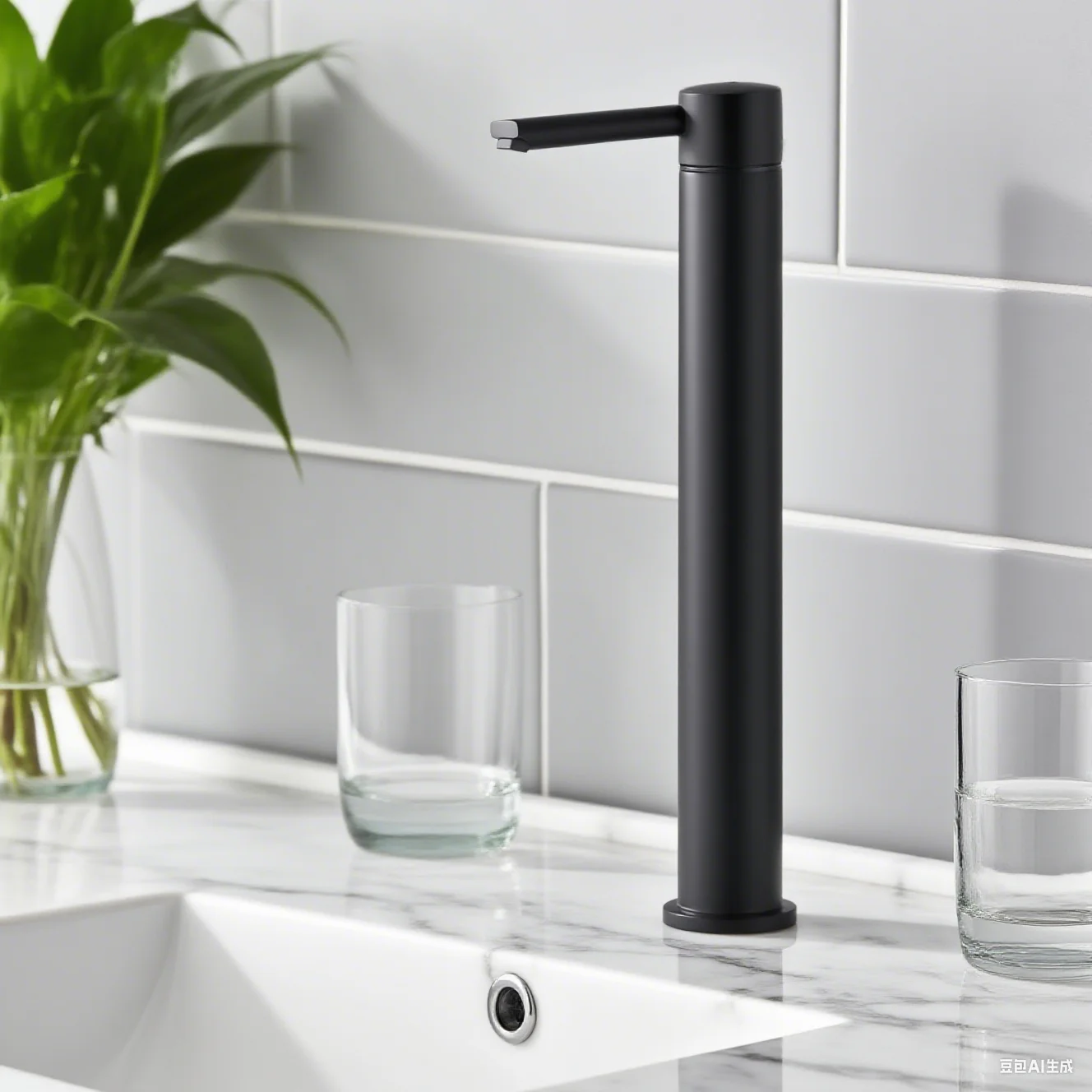 

Black Basin Kitchen Bathroom Single Cold Sink Tap Cold Matte Sink Faucet Taps G1/2 Installation Thread Bathroom Accessories