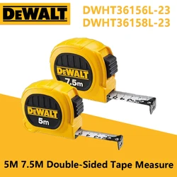 DEWALT DWHT36156L-23/DWHT36158L-23 Dwustronna taśma miernicza 5M 7.5M Narzędzia pomiarowe do mapowania stolarki budowlanej