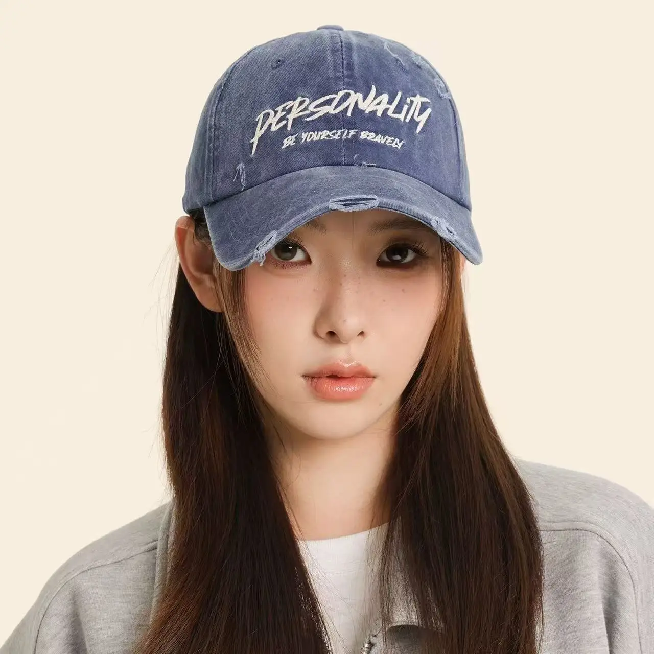 XKUN Casquette Homme Big Head Man Large Taille Chapeaux De Baseball D'Été À L'Extérieur Mince Sec De Soleil Rapide Et De Chapeau De Soleil Coton Plus