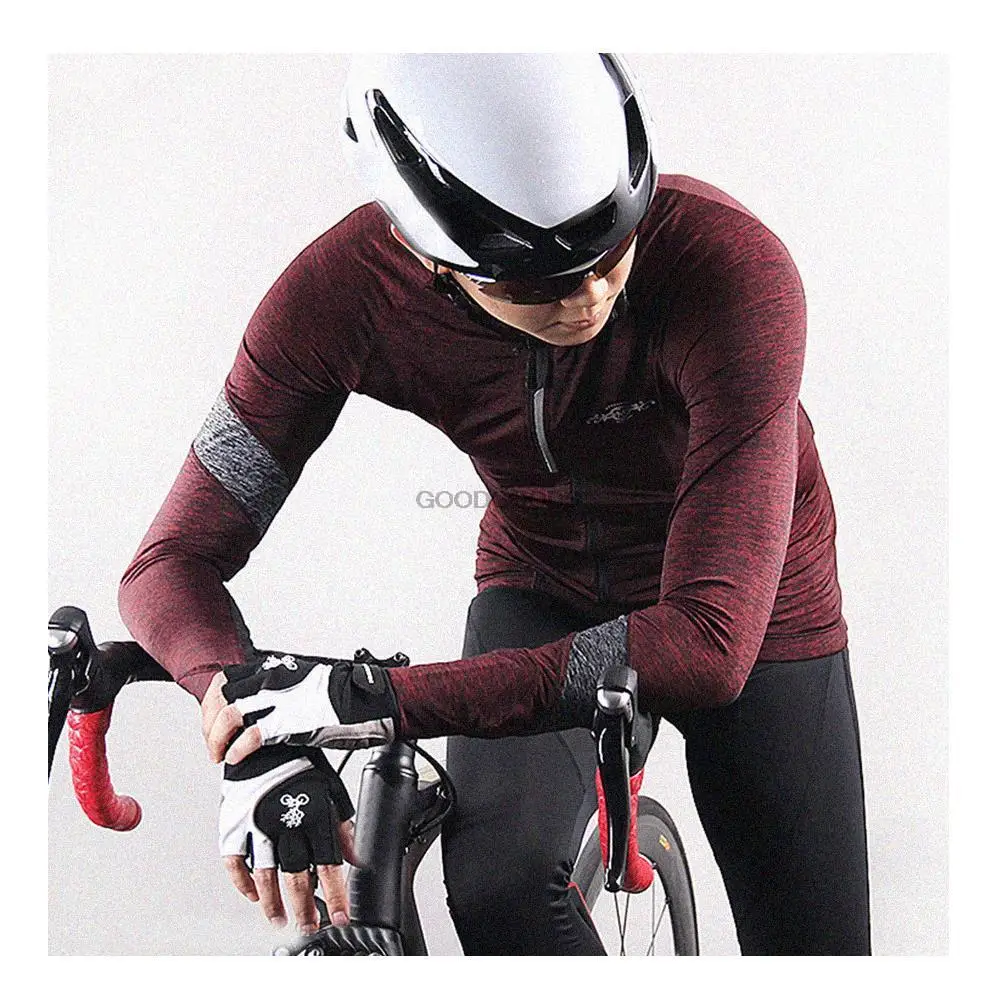 Cycling Jersey Long Sleeves Unisex Quick Dry Breathable High Elastic Fabric Bisiklet Cycling Jersey Storage Pocket Function