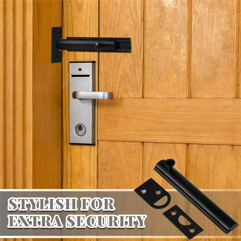 

4Pack Security Slide Latch Bolt Door Latches For Flush Or Recessed Doors And Gates Blackabgi