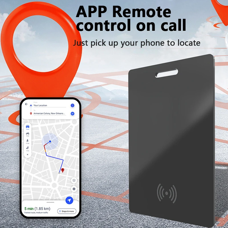 

ANH Bluetooth Tracker Wallet Tracker for Android/IOS Dual System Key Luggage Gps Locator Work with Apple Find My Google Device