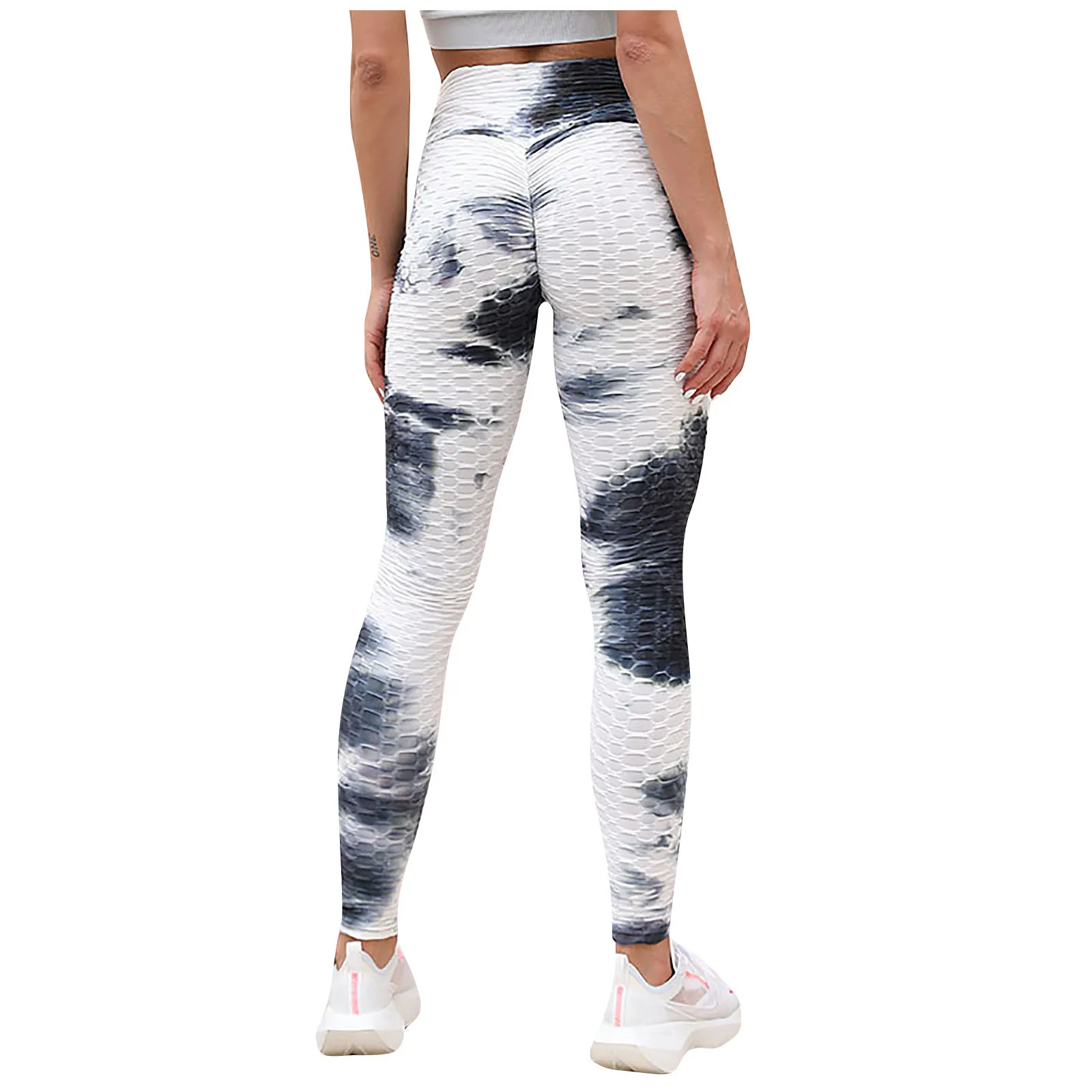 Women\'s Ink Yoga Tie-Dye  Pants Slim And Hip Lifting Exercise Bottom Pants