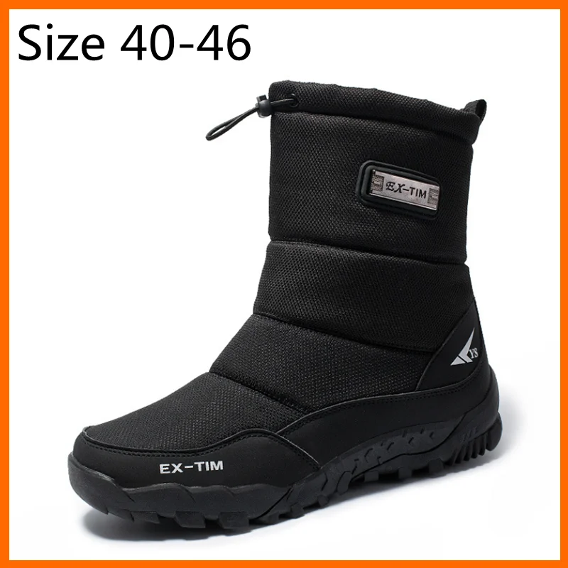 Xiaomi Snow boots Men Hiking Shoes Waterproof Winter Boots with Fur Winter Shoes Non-slip Outdoor Men Boots Size 40-46