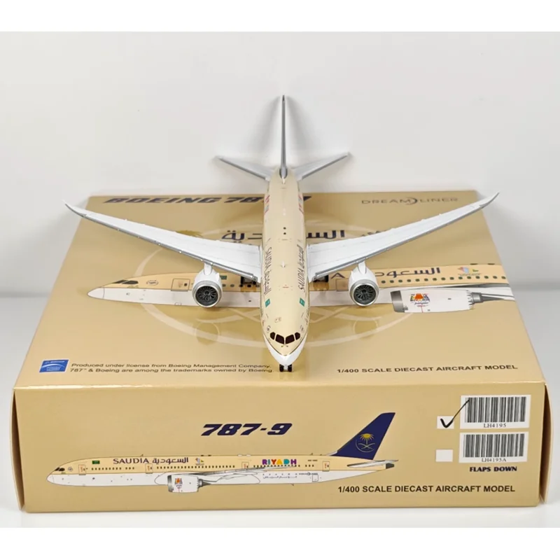 

JC Wings Diecast 1/400 Scale Saudi Arabian Airlines B787-9 HZ-ARC Alloy Aircraft Model Collectible Decorative Ornament Toy