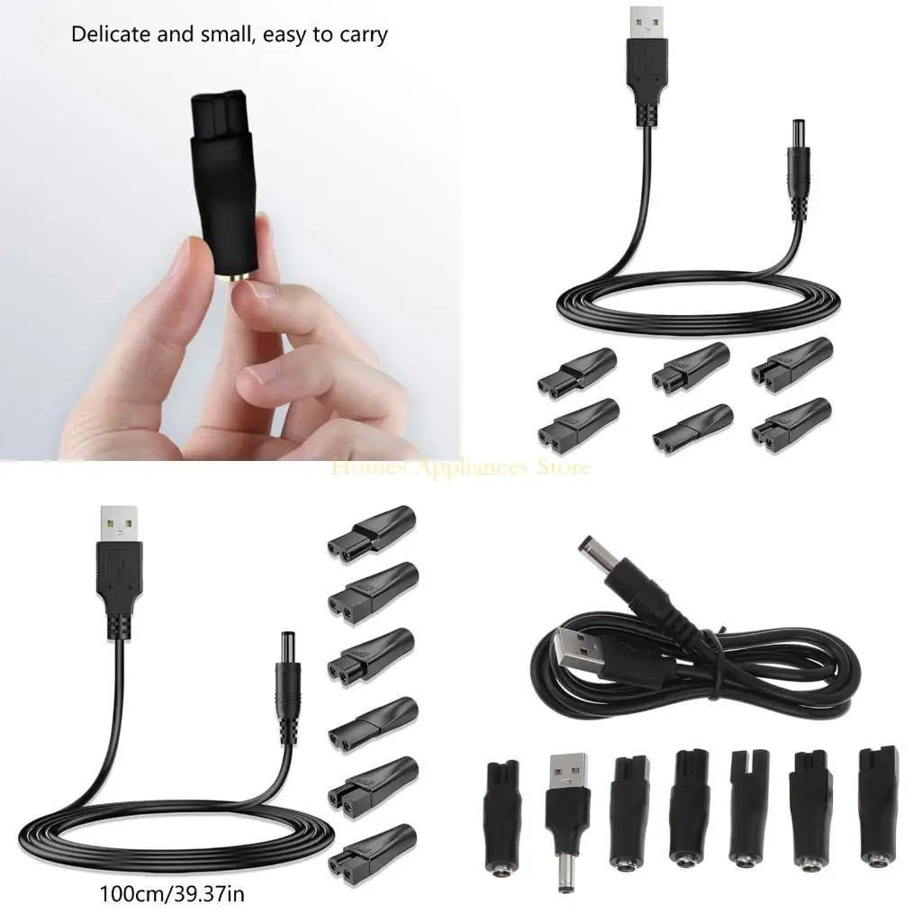D0AB USBアダプターセット電気トリマー用充電ケーブル清浄機パワーコードセット