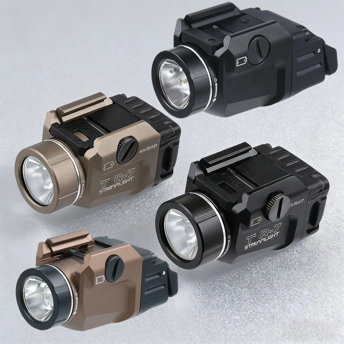 

Tactical TR-7X TR-7 Hanging Flashlight White LED Strobe Light Hunting Weapons Pistol Airsoft Accessories Fit 20MM Rail