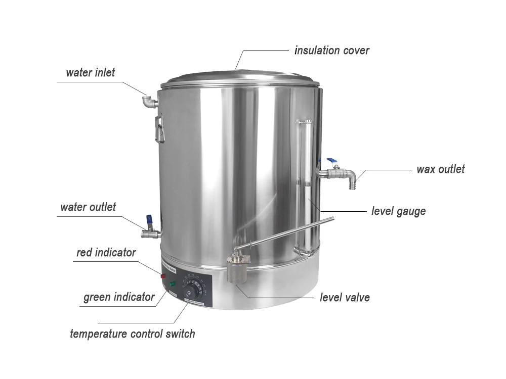 Stainless Steel Honey Jar with A Capacity of 80L Honey Heating Bucket