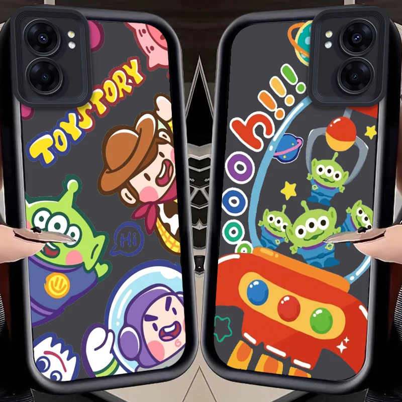 Disney Toy Story Cartoon Art Eye Ladder For OPPO Find X5 X3 A58 A57 A55 A53 A54 A92 A74 A78 A98 A16 A94 A76 A72 5G Funda