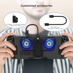 Steam Deck Cooling Fan, Dual Cooling Fan for Rog Ally, Nintendo Switch, Switch OLED or Steam Deck with Cable