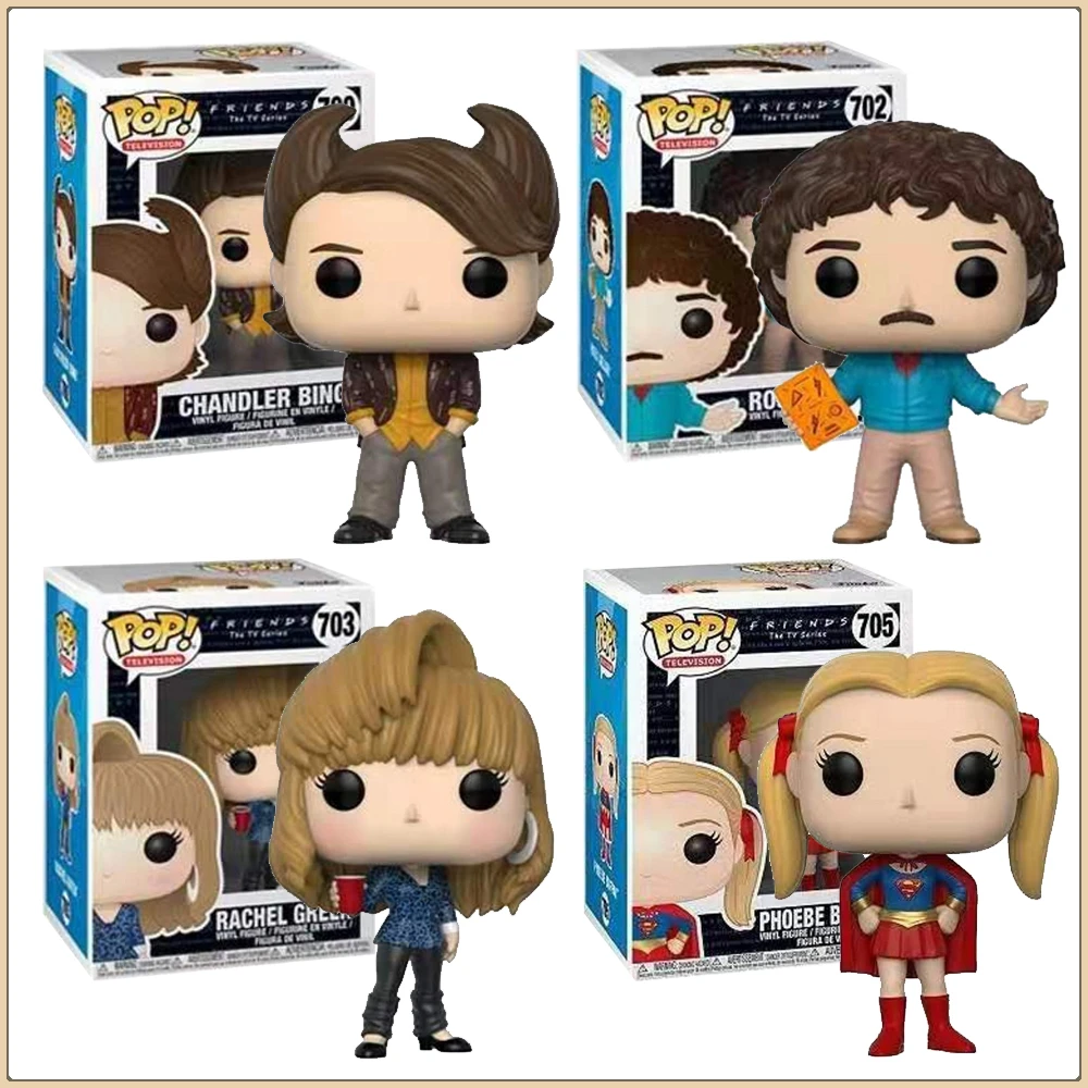 Funko Pop Friends Action Toy Figures Classic Popular American TV Series Rachel Monica Chandler Joey Collect Model Ornament Gifts