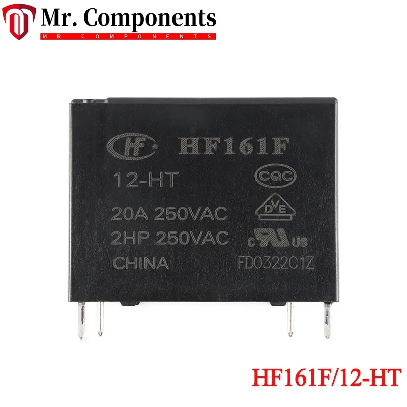 1PCS High Power Relay HF161F/12-HT 24-HT HF161F-12-HT HF161F-24-HT 12VDC 24VDC DC 12V 24V 20A 4Pin Relais In stock