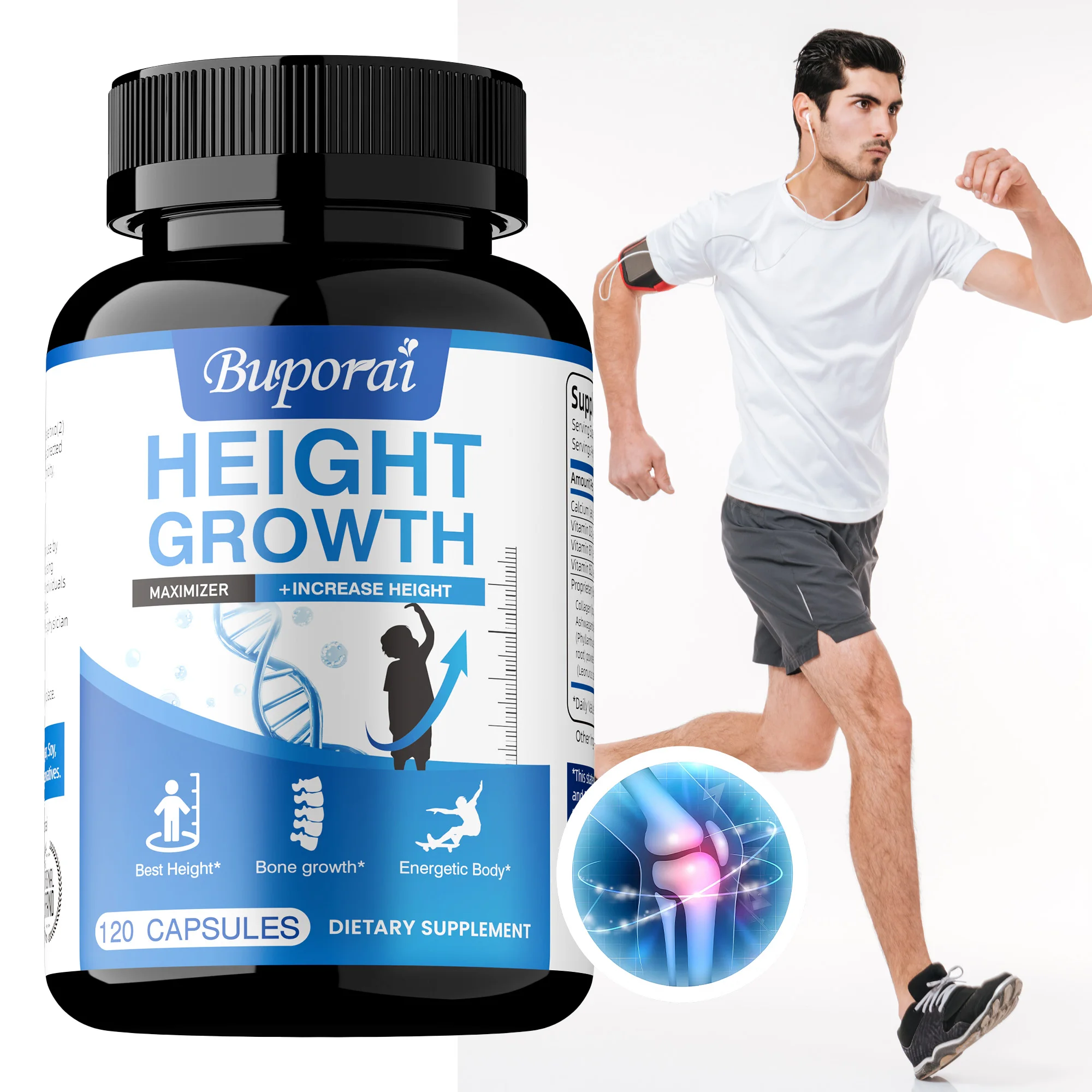 

Height Growth Supplement - With Vitamins & Calcium Zinc, Helps Natural Height Growth,Promotes Bone Growth,Improve Bone Strength
