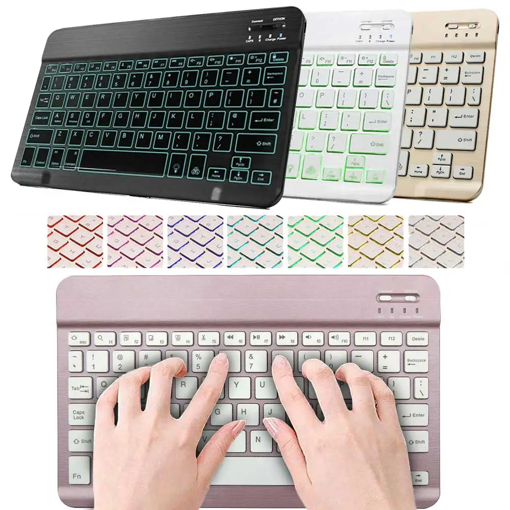 

Wireless Bluetooth Keyboard Backlit Keyboard Backlight Touchpad Keyboard Mouse For PC IOS Android Windows TV Box iPad