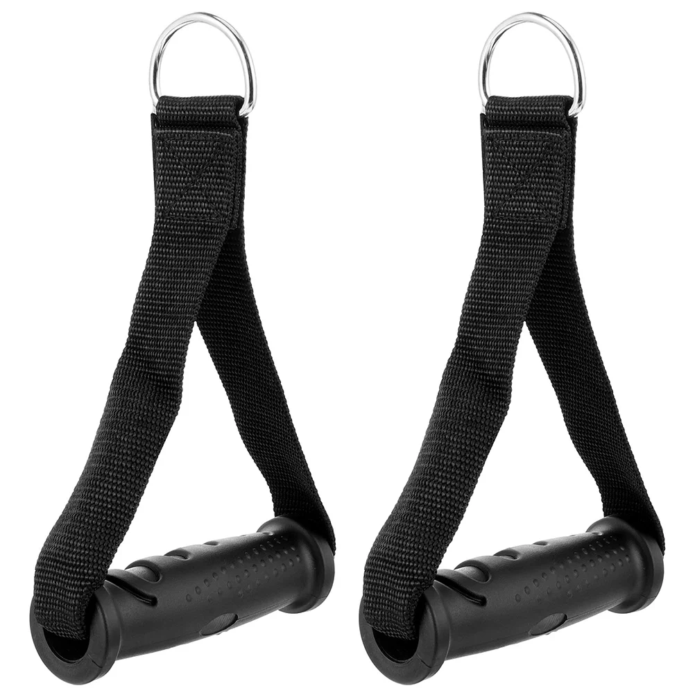 2 Buah Pegangan Kebugaran Untuk Resistance Band, Aksesoris Mesin Kabel Heavy Duty, Pegangan Anti Selip, Tali Latihan, Olahraga Gym Rumahan, Tarik
