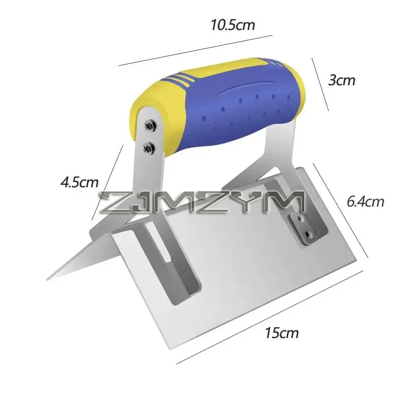 Concrete Hand Edger Stainless Steel With Grip Handle Professional Plastering Tool Wall Repair Tool For Mudding Drywall Scraping