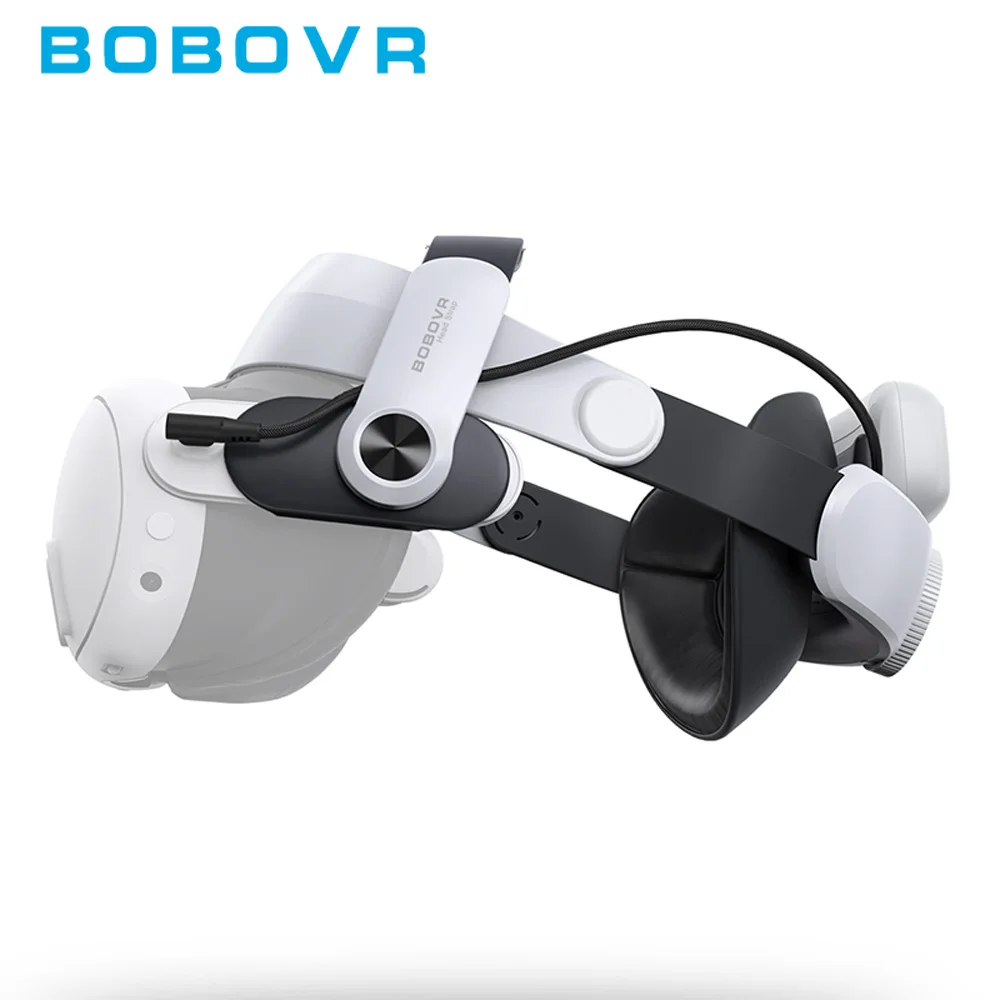 BOBOVR M3 PRO Comfort Battery Head Strap Compatible with Meta Quest 3 Replacement of Elite Strap Enhanced Playtime and Support