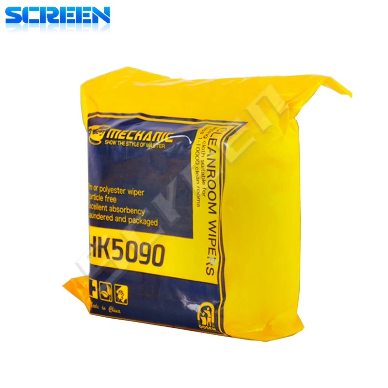 MECHANIC HK5090 Dust Free Cloth 4 inch 10*10cm Super Soft LCD Screen Cleanroom Wiper for  Phone Pad Tablet Camera Cleaning