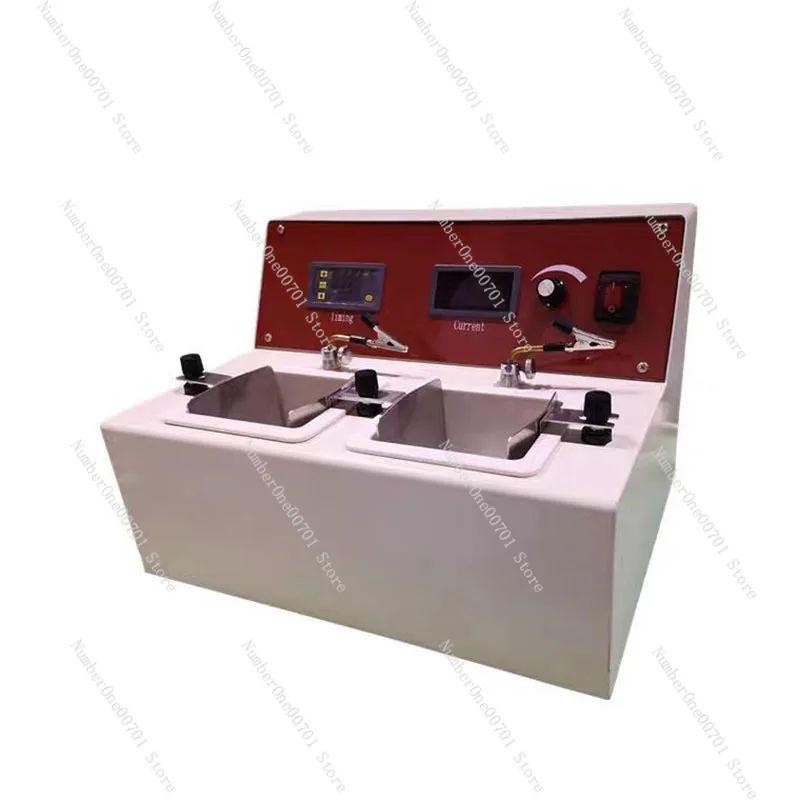 250W Two Groove Electropolisher Dental Electrolytic Polishing Machine with Two Water Baths Stainless Steel Machine Type Polisher