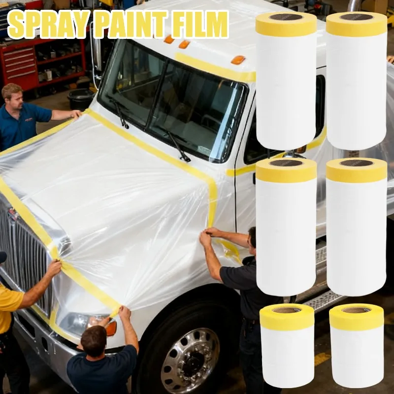

30/110CM Protection Film for Auto Painting Car Paint Masking Film Plastic Cloth Plastic Masking Cloth Residue Free Painting Dust