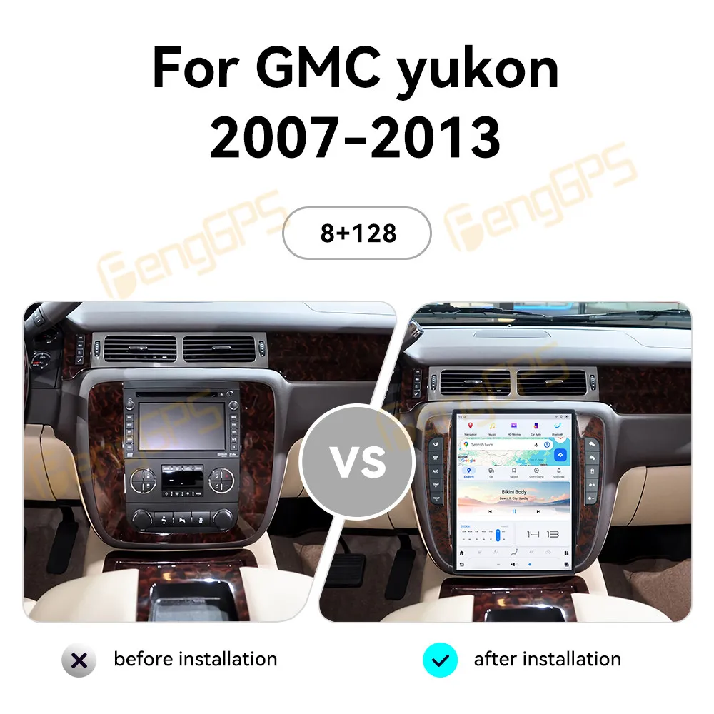 For GMC Yukon Chevrolet Tahoe Suburban 2007 -2013 Android Car Radio Wireless Carplay Stereo Receiver Autoradio Multimedia Player