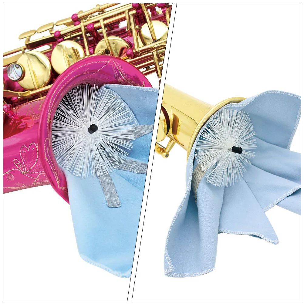 

1 Set Saxophone Cleaning Kit Plastic Brush Tools For Clarinet Flute Accessories Thumb Cushion Cork Cream Lightweight Durable