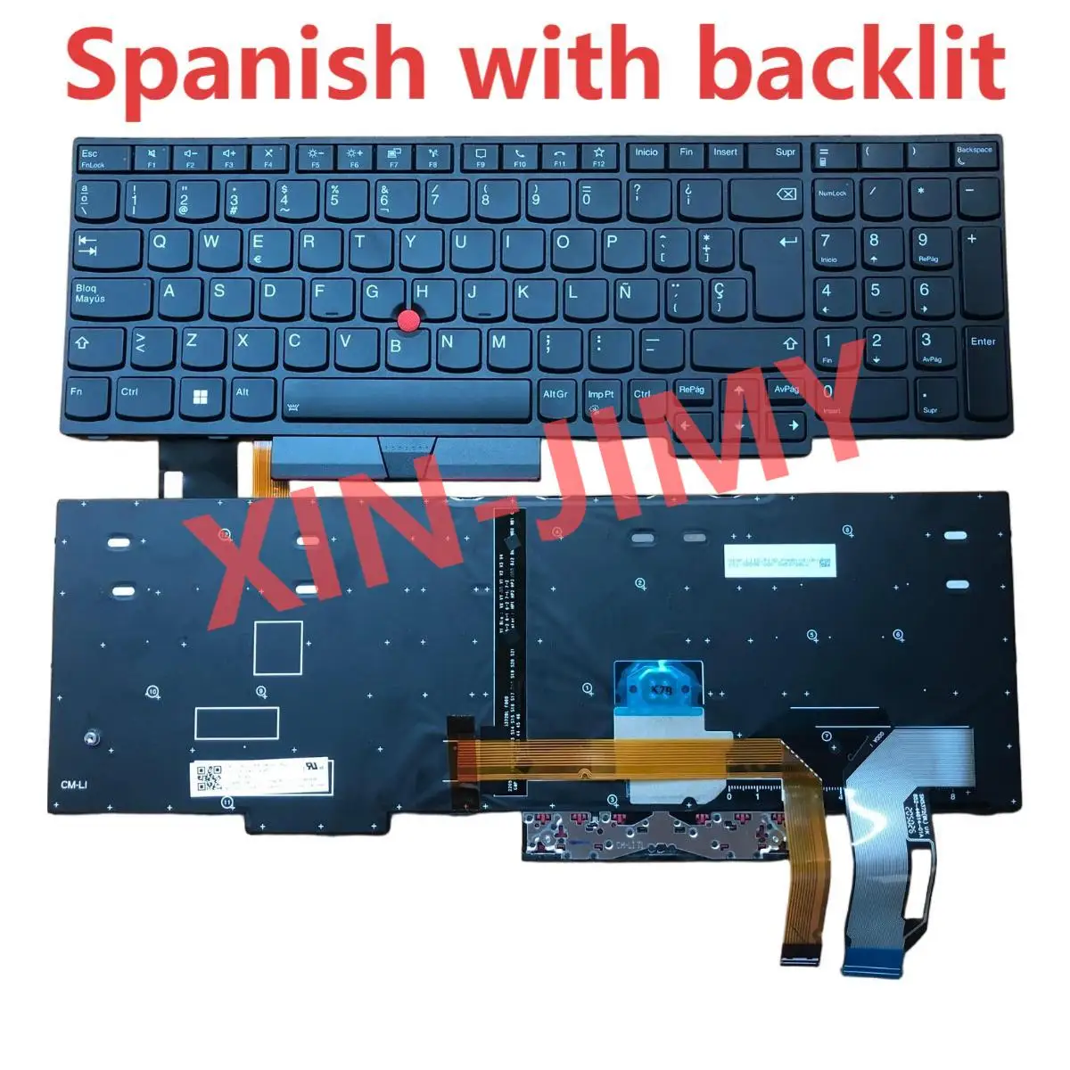 

T15 Gen1 spanish backlit keyboard for Lenovo ThinkPad T15 Gen 1 Gen 2 , P15s Gen 1 Gen 2 E580